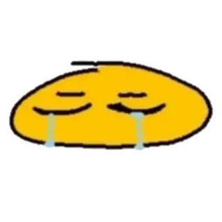 😭 triste, pleurs, emoji, expression, jaune, larmes telegram sticker