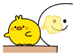 💨 mignon, dessin animé, poussin, oeuf, drôle, personnage, kawaii whatsapp sticker