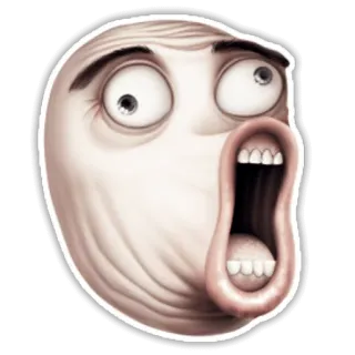 😜 Meme, Cara, Divertido, Internet, Expresión, Trollface whatsapp sticker
