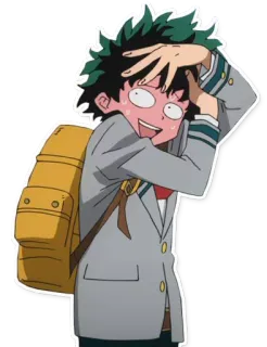 😳 Izuku Midoriya My Hero Academia anime, manga, student, hero, character telegram sticker