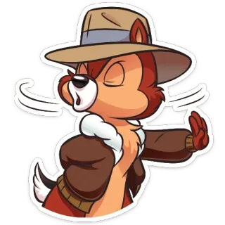 ❌ chipmunk, cartoon, animated, disney, character, gesture telegram sticker