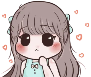 😕 アニメ, 女の子, かわいい, 漫画, ステッカー telegram sticker
