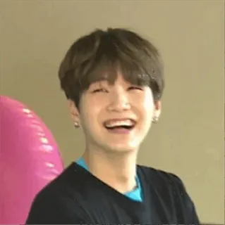 😂 Suga kpop, bts, min yoongi, sänger, idol, lächeln, glücklich, person telegram sticker