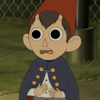 🍫 Wirt Over the Garden Wall 卡通, 动画, 花园墙外, 沃特, 害怕, 担心 telegram sticker
