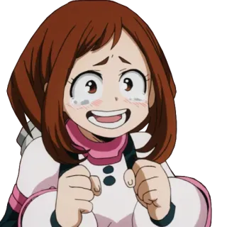 😳 Ochaco Uraraka My Hero Academia Anime, Dibujos animados, Ochaco Uraraka, My Hero Academia, Fanart telegram sticker