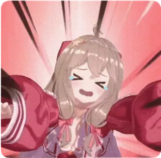 😭 dziewczyna anime, krab, płaczący, emocjonalny, smutny, zły telegram sticker