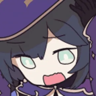 😰 Mona Genshin Impact Mona, Genshin Impact, Anime, Video Game, Cute, Character telegram sticker