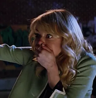 🤐 Gwen Stacy The Amazing Spider-Man embarrassed, woman, blonde, movie, shocked telegram sticker