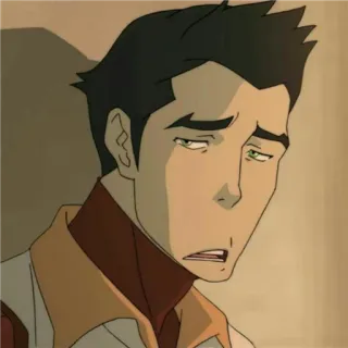 😕 Mako Legend of Korra Mako, Legend of Korra, Avatar, firebender, anime, sad, cartoon telegram sticker