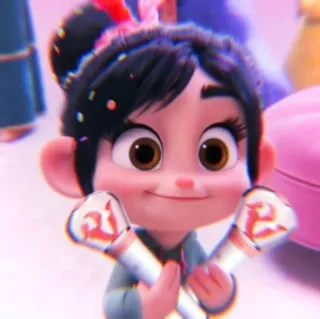 🩰 Vanellope von Schweetz Wreck-It Ralph Vanellope, Ralph el demoledor, Disney, Personaje, Dibujos animados, Niña telegram sticker
