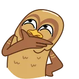 🤔 burung, berpikir, karakter, hewan, stiker, ekspresi, imut telegram sticker