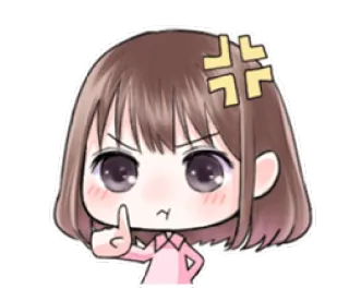 💻 Anime, Manga, Wütend, Süß, Mädchen, Chibi telegram sticker