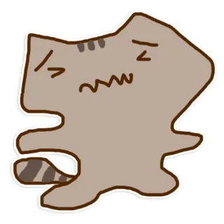 😖 кот, мультфильм, животное, стикер, милый, смешной telegram sticker