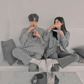 🍻 couple, boire, café, asiatique, café, rencontre telegram sticker