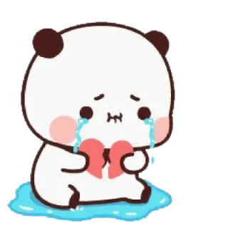 🍯 เศร้า, ร้องไห้, อกหัก, หัวใจสลาย, แพนด้า, น้ำตา, เสียใจ telegram sticker