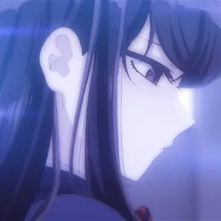 ☂️ Komi Shouko Komi Can't Communicate Anime, Komi Can't Communicate, Komi Shouko, Chica, Lindo telegram sticker