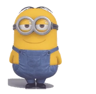 🍋 Minion การ์ตูน, ภาพเคลื่อนไหว, สีเหลือง, แว่นตา, มินเนี่ยน telegram sticker