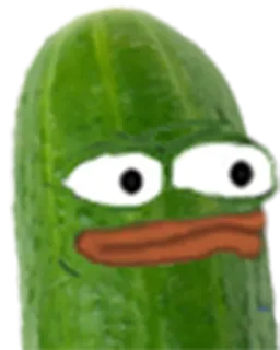 🥒 pickle, pepe, frog, meme, internet telegram sticker