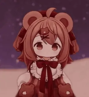 🐻 Anime, Kawaii, Schattig, Beer, Illustratie, Cartoon telegram sticker