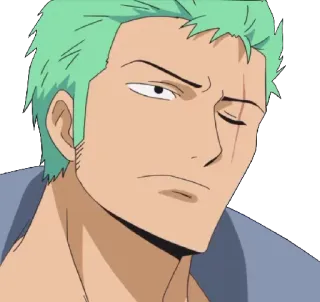 😌 Roronoa Zoro One Piece anime, manga, pirate, swordsman, zoro telegram sticker