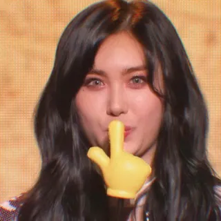 😋 中指, 侮辱的, ジェスチャー, 女性, 手 telegram sticker