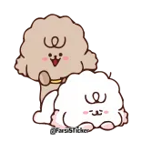 😍 chien, mignon, animal, dessin animé, autocollant, animé whatsapp sticker