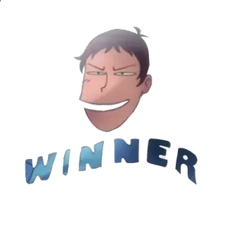 😎 WINNER winner, character, face telegram sticker