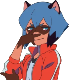 😆 Michiru Kagemori BNA: Brand New Animal Anime, Furry, Ragazza, BNA, Brand New Animal, Michiru Kagemori, Tanuki telegram sticker
