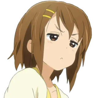 🤔 Yui Hirasawa K-On! Anime, Cartoni animati, Carino, Ragazza, K-On whatsapp sticker