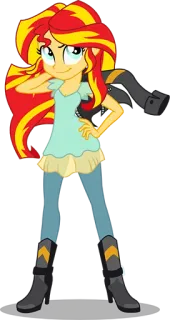 😏 Sunset Shimmer My Little Pony: Equestria Girls 漫画, アニメ, エクエストリア・ガールズ, サンセットシマー, キャラクター, アニメーション whatsapp sticker