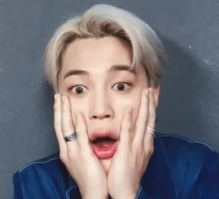 😱 Jimin Jimin, BTS, K-Pop, Koreanischer Pop, Sänger, lustiges Gesicht, überrascht telegram sticker