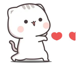 😻 gato, lindo, corazones, amor, sticker, dibujos animados, animado telegram sticker