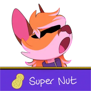 🥜 Super Nut арахис, мультфильм, супер, орех whatsapp sticker