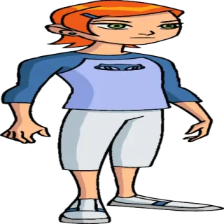🥰 Gwen Tennyson Ben 10 мультфильм, анимированный, персонаж, Гвен Теннисон, Бен 10, девочка telegram sticker
