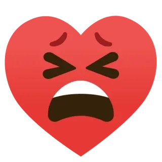 🌟 heart, angry, emoji, red telegram sticker