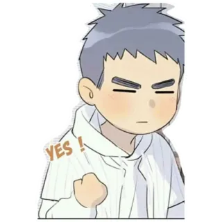 🤩 YES ! Anime, Kartun, Anak laki-laki, Ya, Perayaan, Kesuksesan telegram sticker