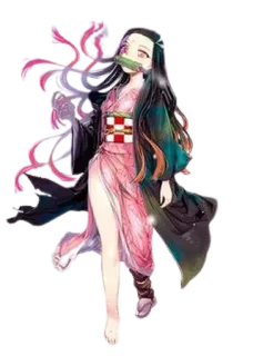 ❤️ Nezuko Kamado Demon Slayer anime, demon, girl, kimono, nezuko telegram sticker