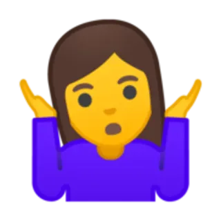 🤷 emoji, person, question, gesture, shrug telegram sticker