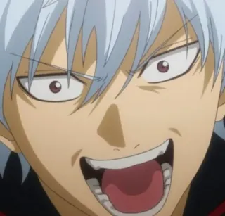 🧊 Sakata Gintoki Gintama Anime, Manga, Drôle, Comédie, Personnage telegram sticker