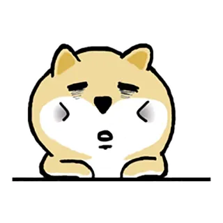 🤢 狗, 可爱, 动物, 插图, 柴犬, 卡通, 小狗, 贴纸 whatsapp sticker