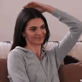 😐 Kendall Jenner женщина, знаменитость, человек, модель whatsapp sticker