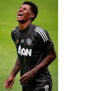 🤣 Marcus Rashford 10 AON calcio, atleta, calcio, manchester united, sport telegram sticker