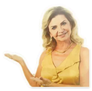 💁 femme, personne, blonde, présentant, robe dorée, amicale telegram sticker