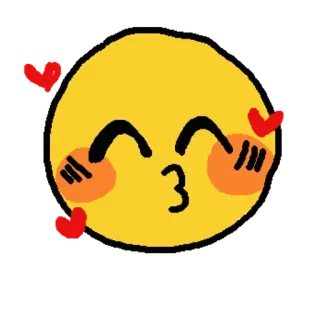 😙 emoji, kiss, heart, love, cute telegram sticker