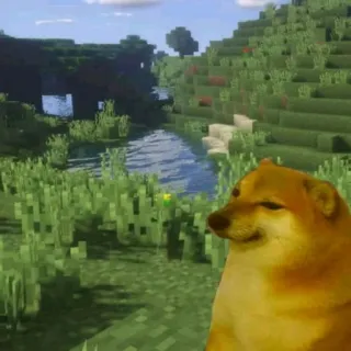 🐕 Doge Minecraft meme, doge, minecraft, funny, video game, wholesome telegram sticker