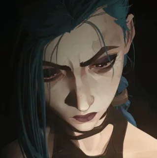 ✖ Jinx Arcane Arcane, League of Legends, Jinx, Anime, Personaggio, Animato telegram sticker