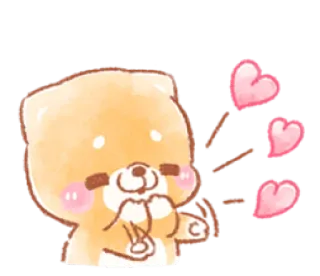 ❤️ cute, bear, love, hearts, kawaii, sticker whatsapp sticker