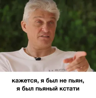 👉 кажется, я был не пьян, я был пьяный кстати telegram sticker