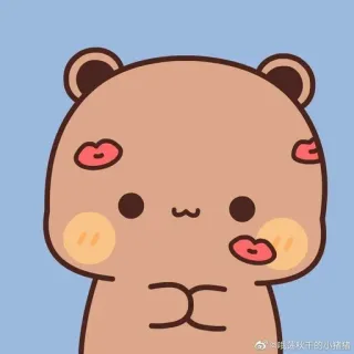 ❤️ 璐滋秋干的小猪精 Desenho animado, Fofo, Urso, Beijos, Kawaii telegram sticker