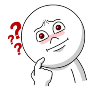 🤔 pertanyaan, berpikir, bingung, ragu, ekspresi, kartun telegram sticker